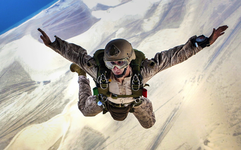 airplane, jump, mountain, human arm, 1080P, extreme Sports, fall, leisure activity, military, winter, adventure, armed Forces, diving, people, falling