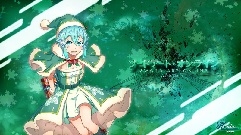 Christmas, anime, Christmas ornaments, 1080P, Sinon (Sword Art Online), Sword Art Online Alternative, Asada Shino, Sword Art Online Alternative: Gun Gale Online
