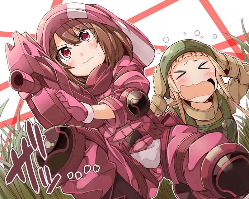 1080P, LLENN (Sword Art Online), Sword Art Online, Miyu Shinohara, Karen Kohiruimaki, Sword Art Online Alternative: Gun Gale Online