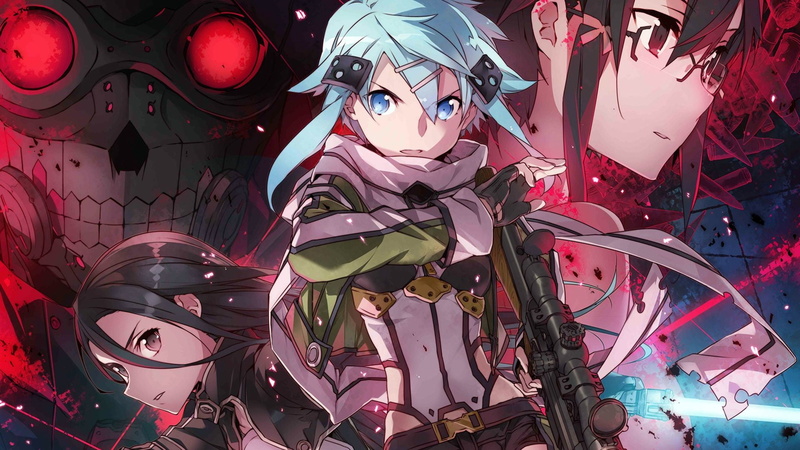 Kirigaya Kazuto, Sword Art Online Alternative: Gun Gale Online, Sinon (Sword Art Online), anime, Asada Shino, Sword Art Online, Kirito (Sword Art Online)