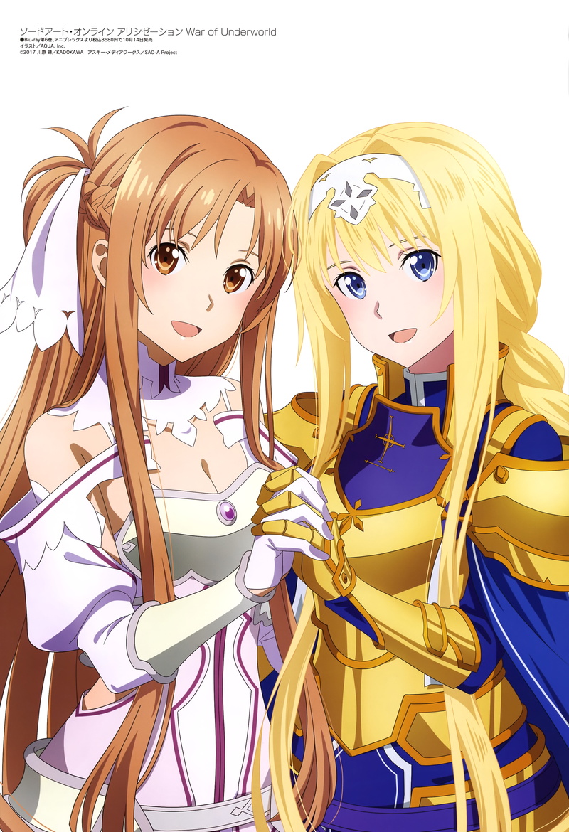 Asuna (Sword Art Online), 5K, Kirito (Sword Art Online), SwordArtOnline, anime girls