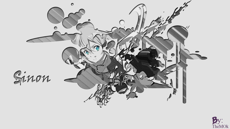 Sinon (Sword Art Online), anime girls, SwordArtOnline, 1080P