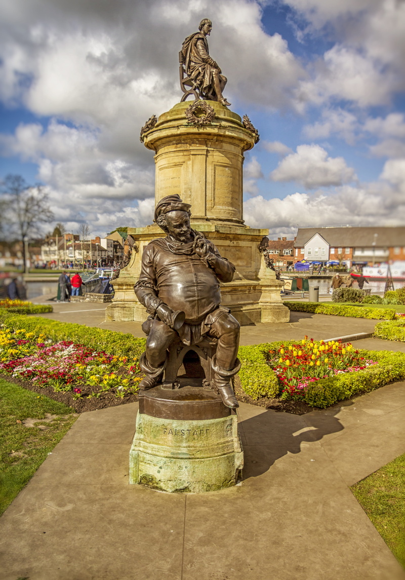 art and craft, history, 4K, outdoors, stratford upon avon, statue, busy, famous, travel destinations, building exterior, character, the past, cloud - sky