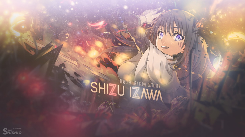 yellow, black, Tensei Shitara Slime Datta Ken, 1080P, Shizu izawa, anime girls, blue, Izawa Shizu, signature, red, white