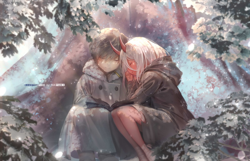 girls, childhood, togetherness, hiro, adult, family, cute, men, 2K, leisure activity, darling in the franxx, outdoors, snow, lifestyles, nature, real people