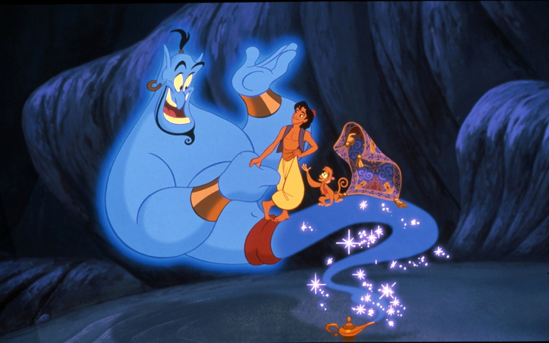 captured, fulfilled, three, wishes, releasing, aladdin, 1080P, lamp, giant, thus, picture, cleans, friction, dirty