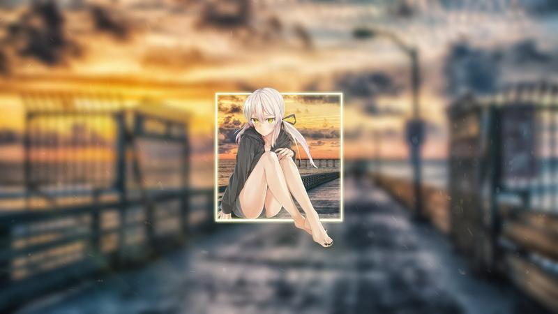 textile, anime girls, architecture, transparent, close-up, paper, clothesline, piture in picture, focus on foreground, glass - material, selective focus