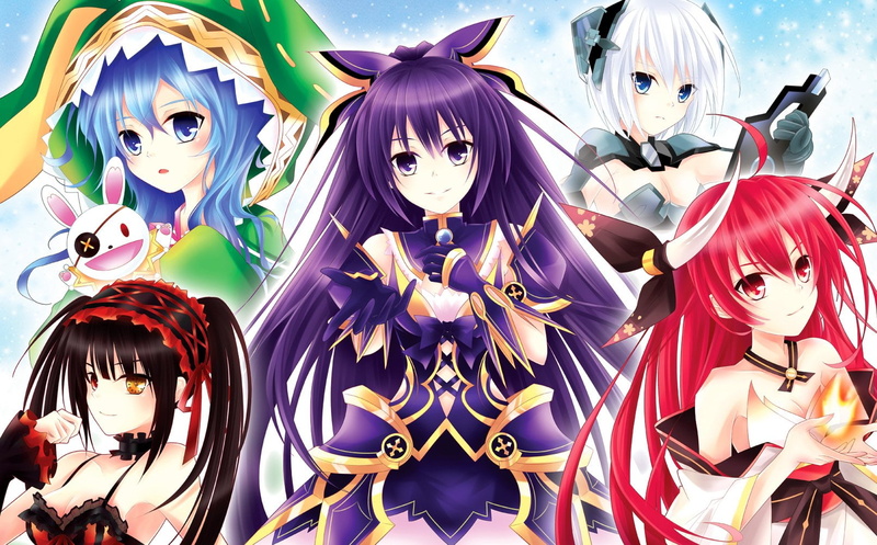 close-up, no people, celebration, creativity, Date A Live, indoors, female likeness, five, craft, multi colored, Kurumi Tokisaki, still life, Yoshino (Date A Live)