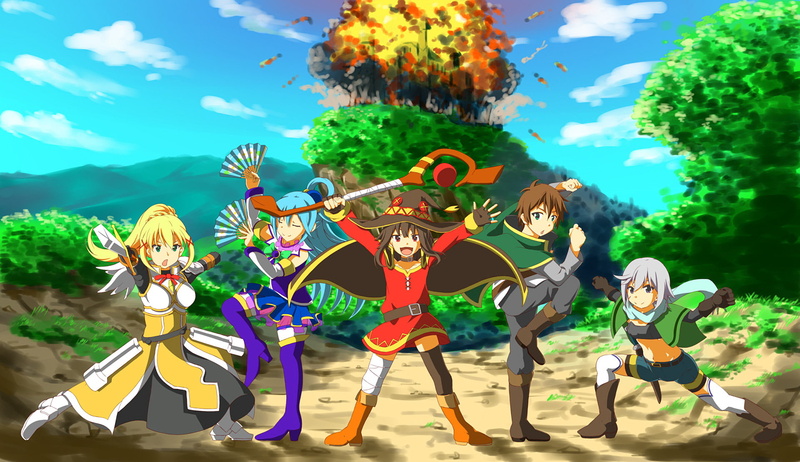 KonoSuba – God’s blessing on this wonderful world!!, Megumin (KonoSuba), 1080P, Kazuma Satou, Eris (KonoSuba), Aqua (KonoSuba), Darkness (KonoSuba), Anime
