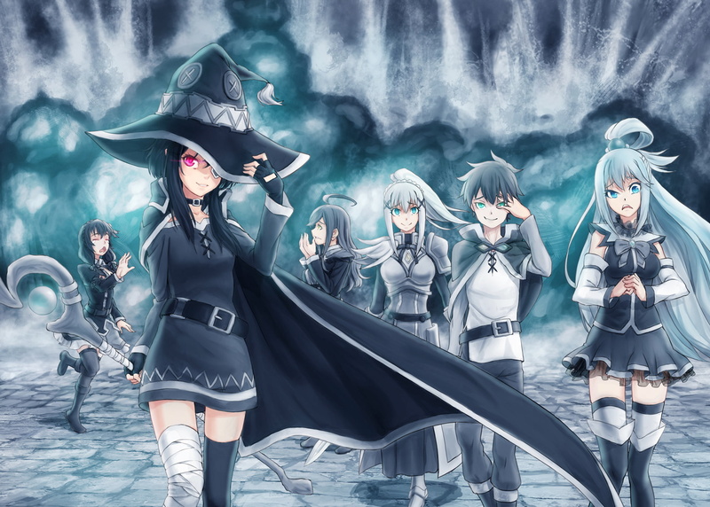 Yunyun (Konosuba), Kono Subarashii Sekai ni Shukufuku wo!, Wizu (KonoSuba), Satō Kazuma (Kono Subarashii Sekai ni Shukufuku wo!), Aqua (KonoSuba), 1080P