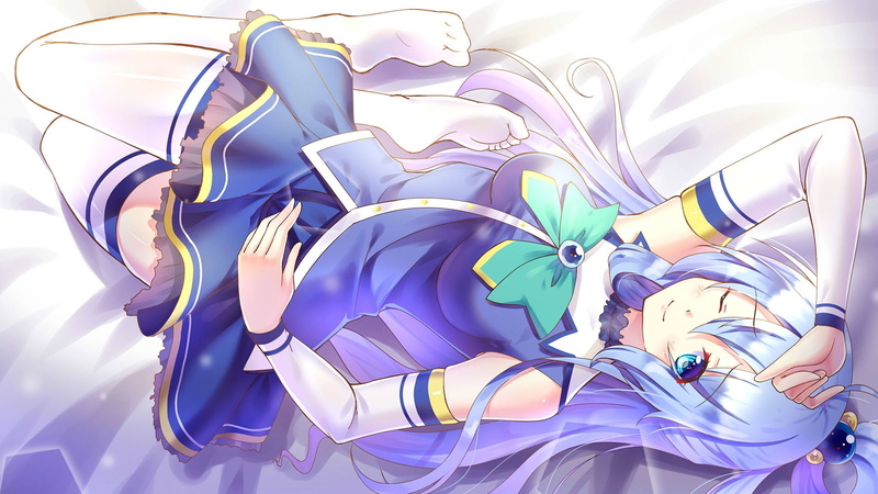 Kono Subarashii Sekai ni Shukufuku wo!, 1080P, anime, aqua eyes, blue hair, anime girls, stockings, long hair, Aqua (KonoSuba), dress