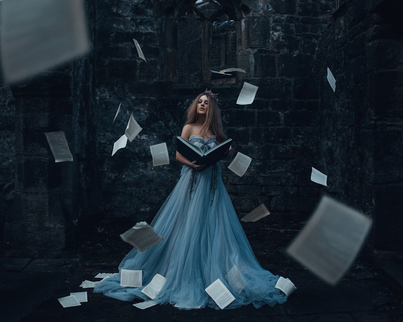 Bird Man, girl, The Storyteller, 1080P, dress, book, page