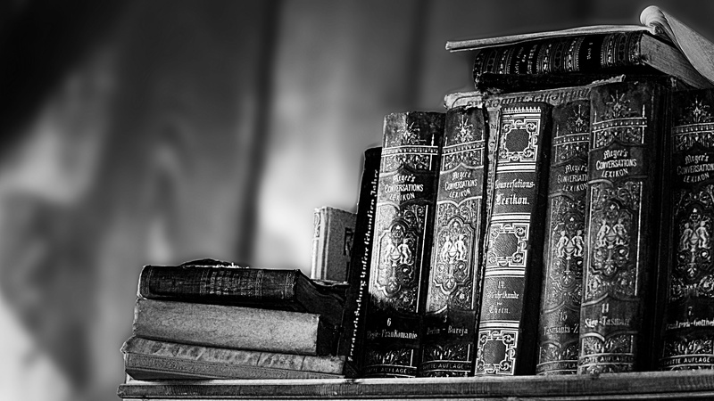 no people, stack, close-up, page, library, document, black and white, learning, still life, book series, knowledge, retro, in a row, read, nature, study