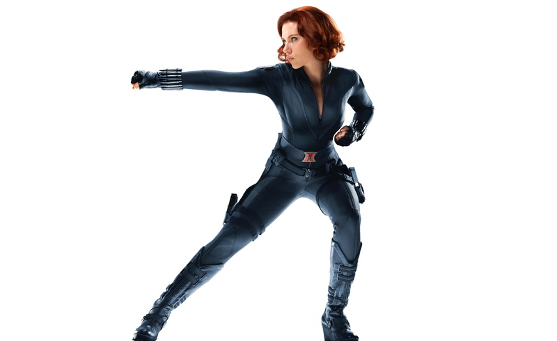 8K, catsuit, redhead, background, Black Widow, Hollywood, Scarlett Johansson, pose, girl, black, Avengers, actress, marvel, leather, red, aiming, Known