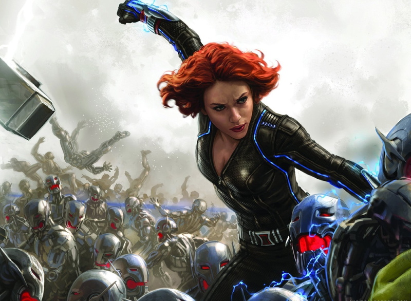 Scarlett Johansson, Comic-Con, war, Red hair, Film, Marvels, fantasy, The Avengers, superheroes, cyborg, scarlett, Adventure, Avengers Age of Ultron, Marvel