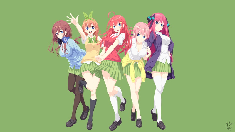 4K, Anime, Nino Nakano, Miku Nakano, Itsuki Nakano, The Quintessential Quintuplets, Yotsuba Nakano, Ichika Nakano
