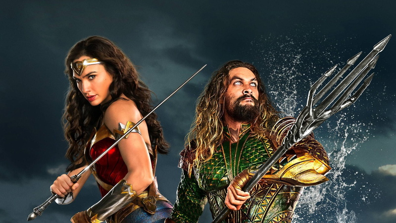 DC Comics, Wonder Woman, 1080P, Justice League (2017), Jason Momoa, Gal Gadot, Movie, Aquaman