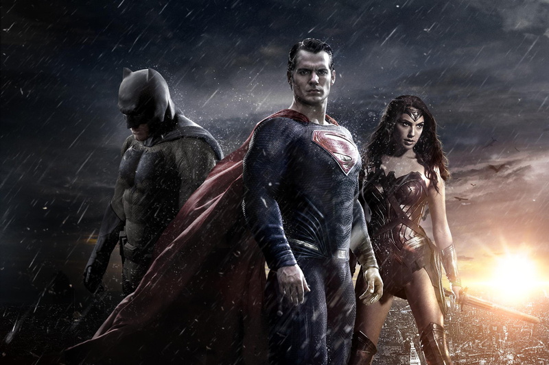 aggression, Henry Cavill, determination, emotion, Gal Gadot, wet, men, v, motion, Batman, outdoors, poster, nature, people, Wonder Woman, Superman, young adult