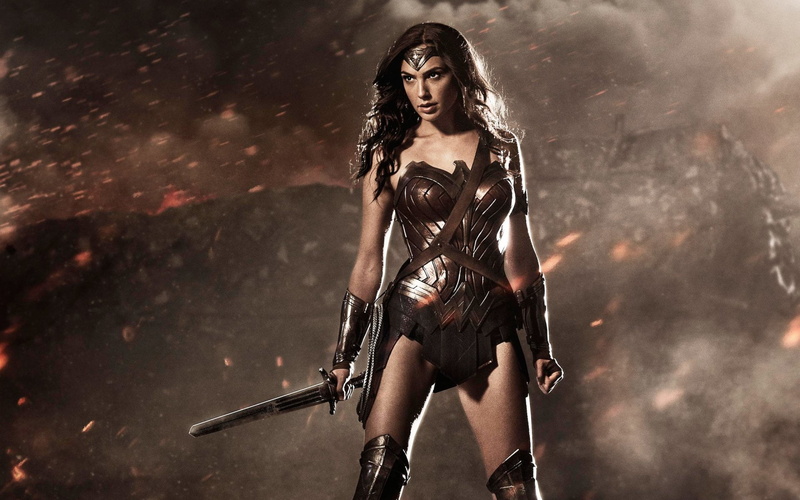 leather, portrait, young women, color Image, females, violence, Gal Gadot, hairstyle, Brown Hair, gun, Woman, hair, DC Comics, Boots, fantasy, Sword, Batman V Superman: Dawn Of Justice