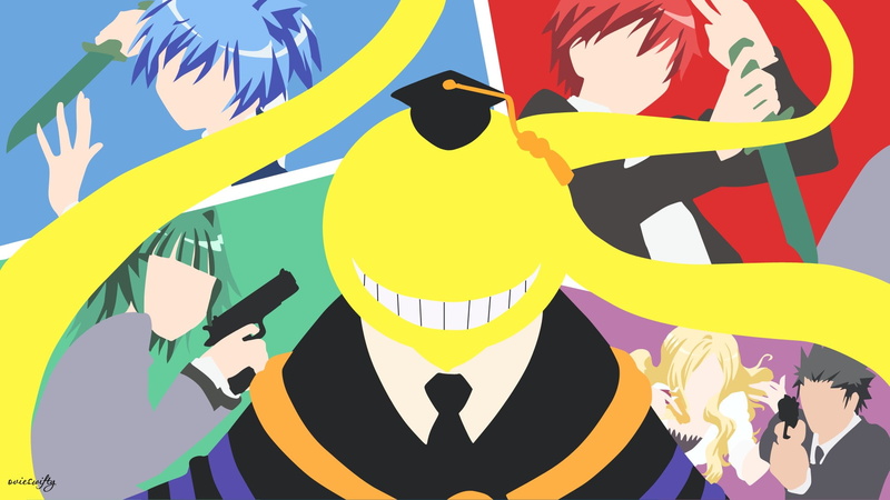 flag, group of people, leisure activity, adult, front view, women, 1080P, females, people, males, symbol, men, yellow, assassination classroom, outdoors