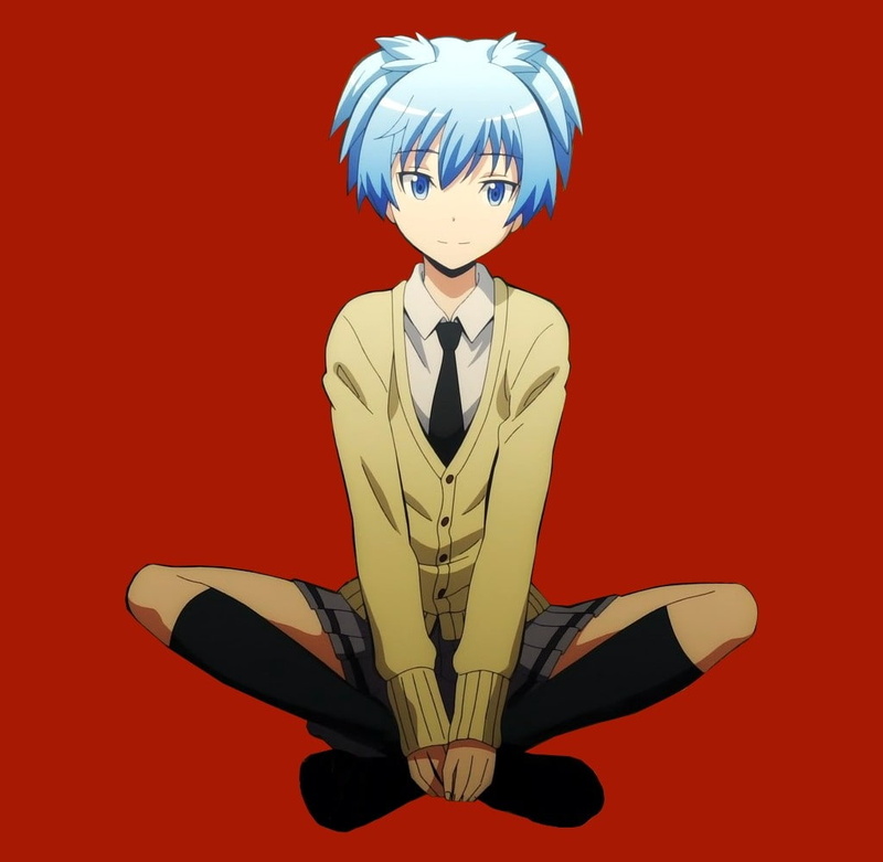 480P, Shiota Nagisa, sitting, Ansatsu Kyoushitsu, school uniform