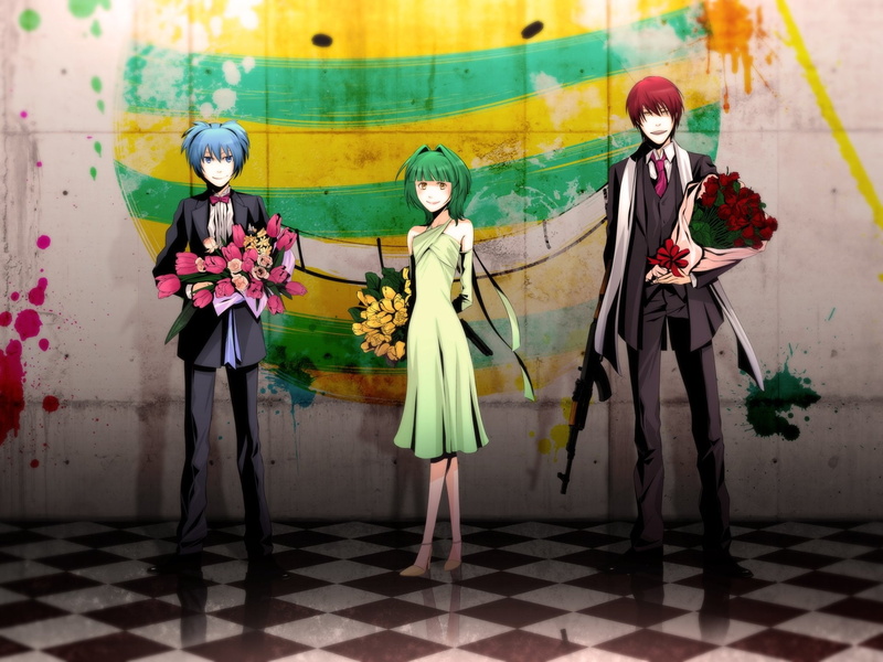 one, 1080P, Nagisa Shiota, characters, Anime, Kaede Kayano, female, men, Assassination Classroom, Karma Akabane, two