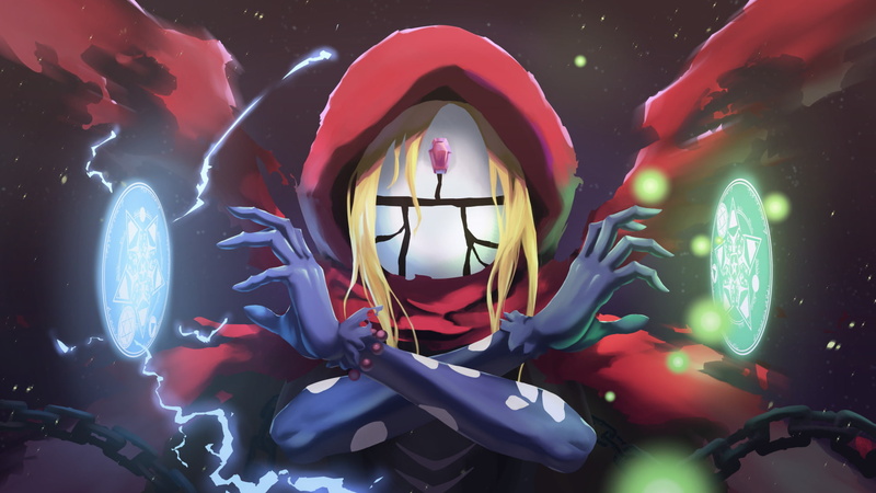 religion, digital composite, male likeness, Evileye (Overlord), Girl, human representation, no people, shape, technology, belief, architecture, Anime, nature