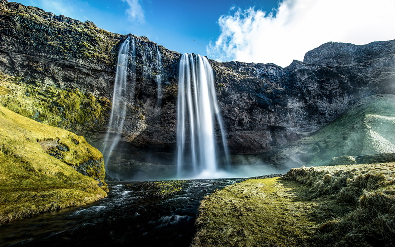 Seljalandsfoss, Iceland, 2K, Waterfalls