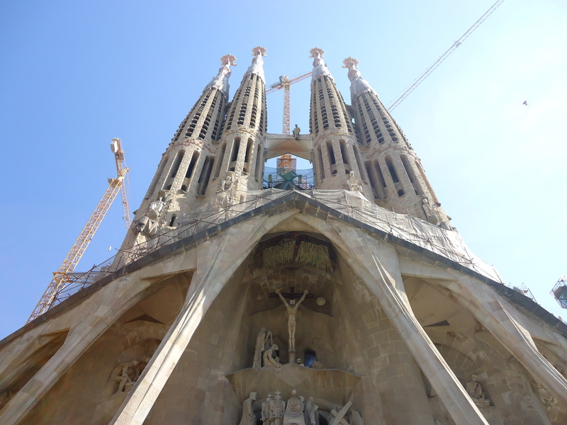 religion, salvador dali, tall - high, tourism, no people, clear sky, church, low angle view, nature, travel destinations, building, sky, spirituality, travel