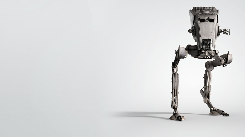 white background, AT-ST Walker, 1080P, Star Wars