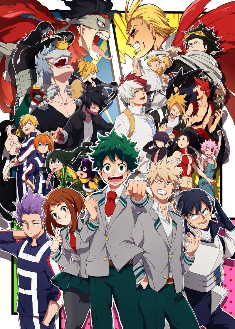 open mouth, green hair, 720P, anime boys, My Hero Acadamia, anime, tie, anime girls, Boku no Hero Academia