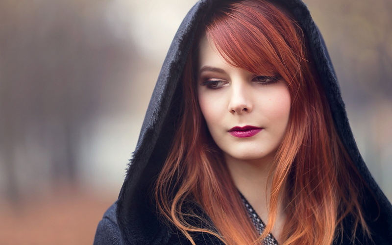 close-up, human face, hair, contemplation, long hair, beauty, girl picture 1920x1200, redhead, warm clothing, hairstyle, one person, 1080P, women, headshot