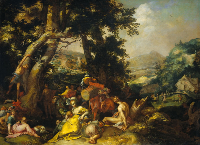 picture, Abraham Bloemaert, religion, mythology, 1080P, The Preaching Of John The Baptist