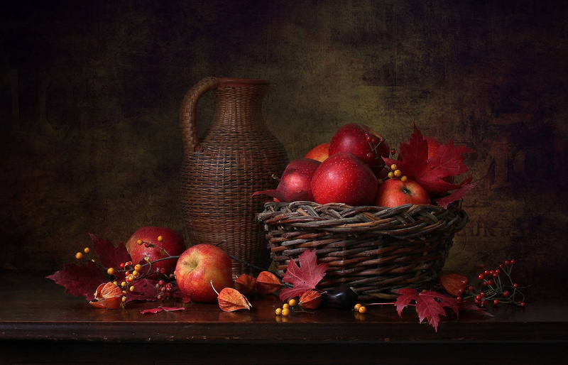 Fruit, Photography, Still Life, Basket, 1080P, Apple