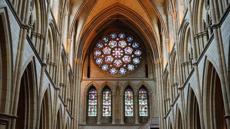 building exterior, gothic style, architecture and art, ornate, historic, glass, city, landmark, belief, church, historical, catholic, built structure, abbey