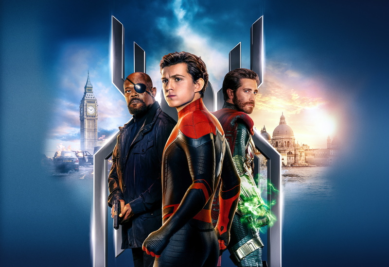 Mysterio (Marvel Comics), Jake Gyllenhaal, Samuel L. Jackson, Spider-Man, Nick Fury, Spider-Man: Far From Home, Tom Holland, 8K