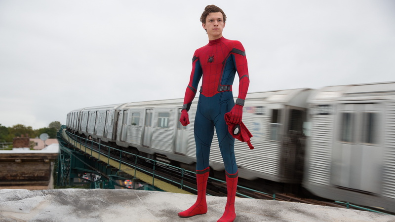 4K, man, Tom Holland, daytime, near, spider, Spider-man homecoming, best movies, superhero, train, standing