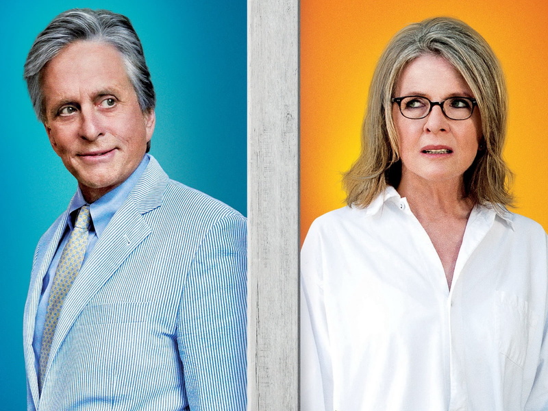and so it goes, portrait, mature adult, diane keaton, males, people, gray, looking at camera, smiling, 720P, s, jacket, adult, michael douglas, women