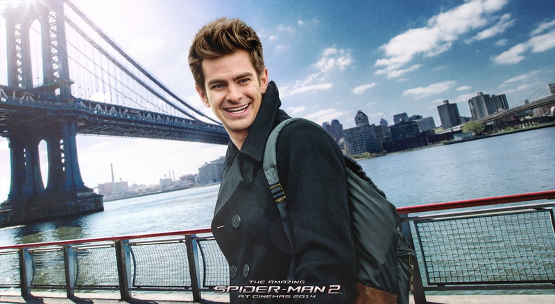 portrait, andrew garfield, connection, railing, Spider-Man, sky, office building exterior, parker, peter, bridge, one person, Movies, outdoors, digital