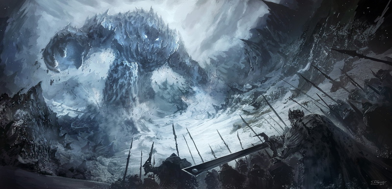 warrior, giant, 1080P, monster, battle