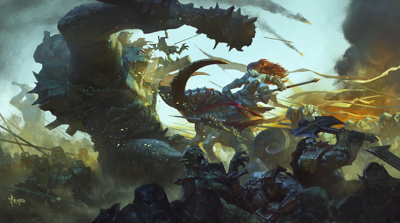 Woman Warrior, Axe, Giant, Creature, 1080P, Warrior, Fantasy, Battle, Dwarf, Orc