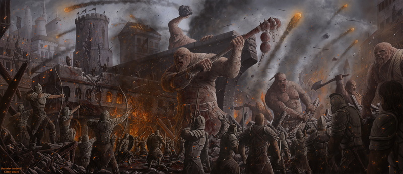 Giant, Fantasy, Armor, Knight, 4K, Archer, Battle, Warrior