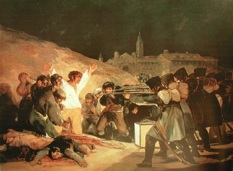 Goya, Mayo, 2, fusilamiento, arte, De, Pintura, 720P