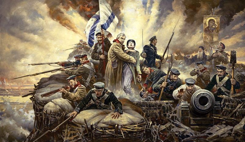 art and craft, artist Vasily Nesterenko, military, people, " Defend Sevastopol!", belief, oil, the past, sculpture, built structure, religion, male likeness
