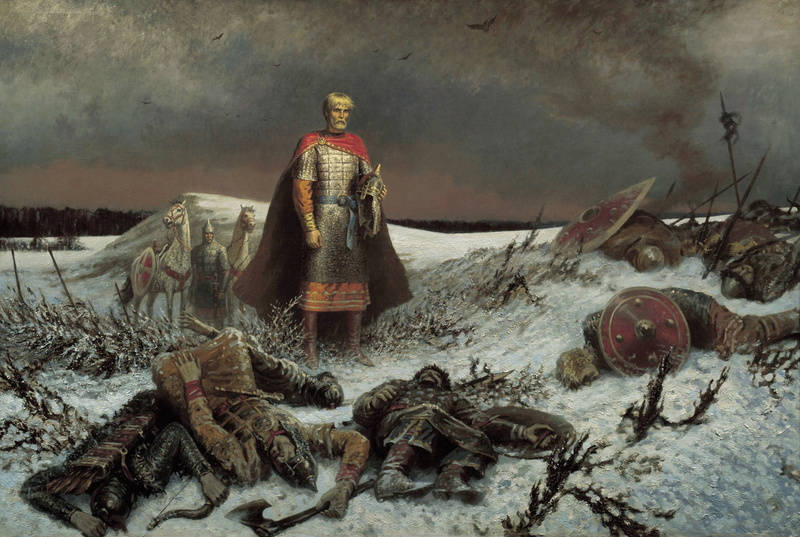 sky, cold temperature, Tatars, snow, winter, the past, body, 1080P, visual Art, digital, nature, Kievan Rus, battle, history, helmet, representation