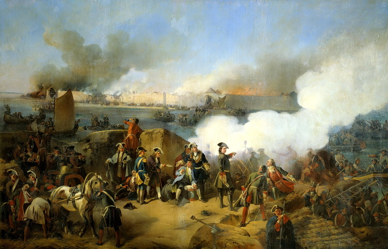 Alexander, 1702andquot;, oil, 1080P, andquot;storming the fortress Noteburg October 11, picture, canvas, KOTZEBUE, artist