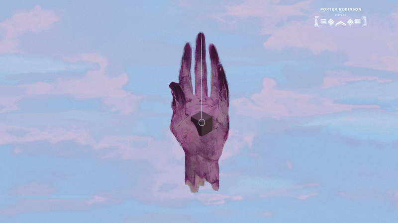 Porter Robinson, Worlds, hands, digital art, 1080P, cube