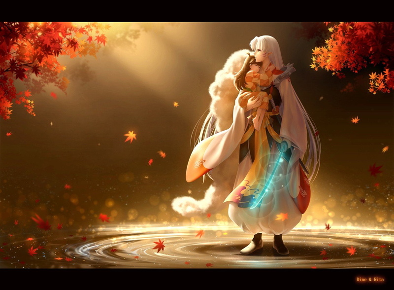 Inuyasha, Rin(Inuyasha), Sesshomaru, anime, Anime Girls, 720P