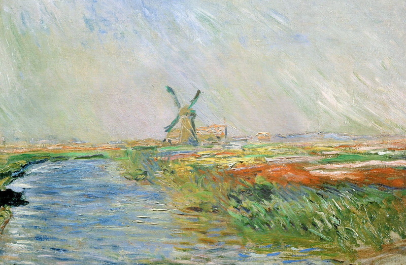 outdoors, 1080P, day, nature, painted, river, animal themes, windmill, water, landscape, creativity, waterfront, Claude Monet, no people, sea, textured effect