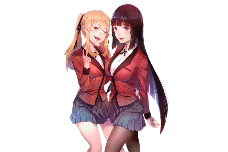 1080P, Anime, Yumeko Jabami, Mary Saotome, Kakegurui